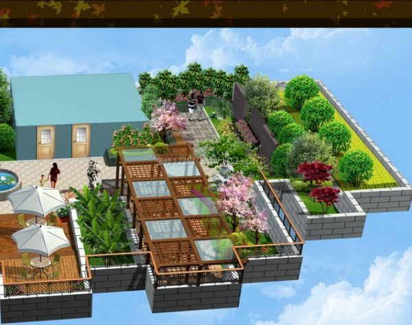 屋頂花園效果圖片 屋頂花園效果圖片