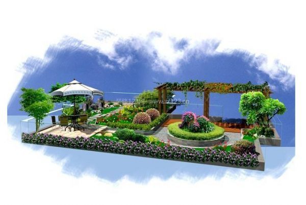 屋頂花園效果圖片 屋頂花園效果圖片